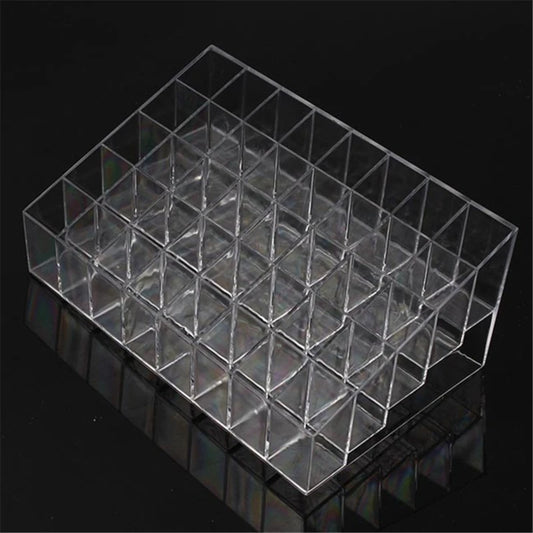 Transparent Multi-grid Lipstick Holder Women Makeup Organizer Storage Box Lipstick Display Cosmetic Jewelry Organizer Box Peaceful Pleasures Health and Wellness 40 grids
