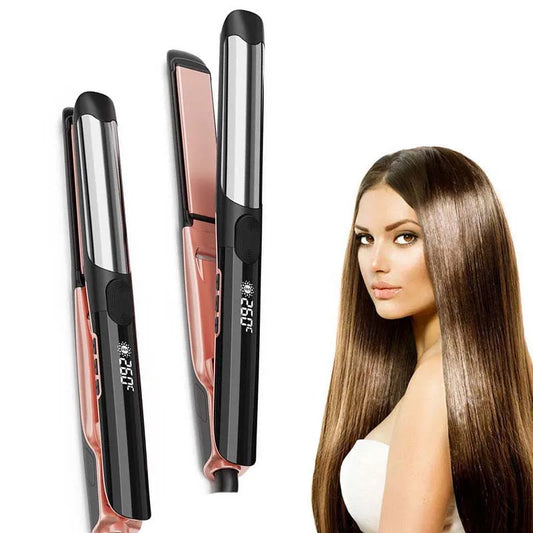 Hair Straightener and Curler 2 in 1 Flat Iron for Vibrating Electric Ceramic Hair Straightener Curler Peaceful Pleasures Health and Wellness