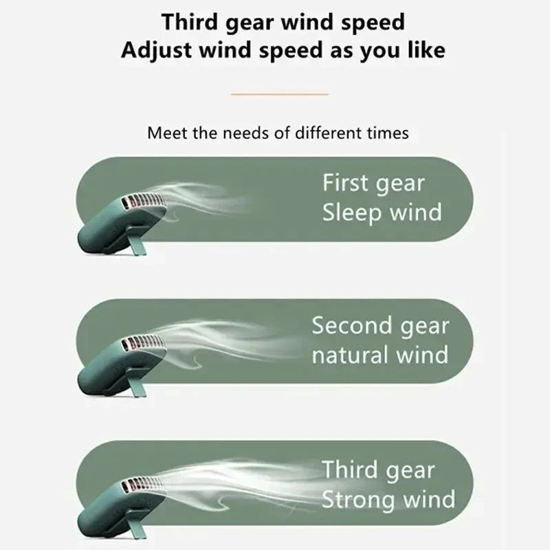 New Mini Portable Fan Portable Rechargeable Bladeless Turbo Ultra Quiet Student Hand Held Fan Outdoor Sports Travel Peaceful Pleasures Health and Wellness