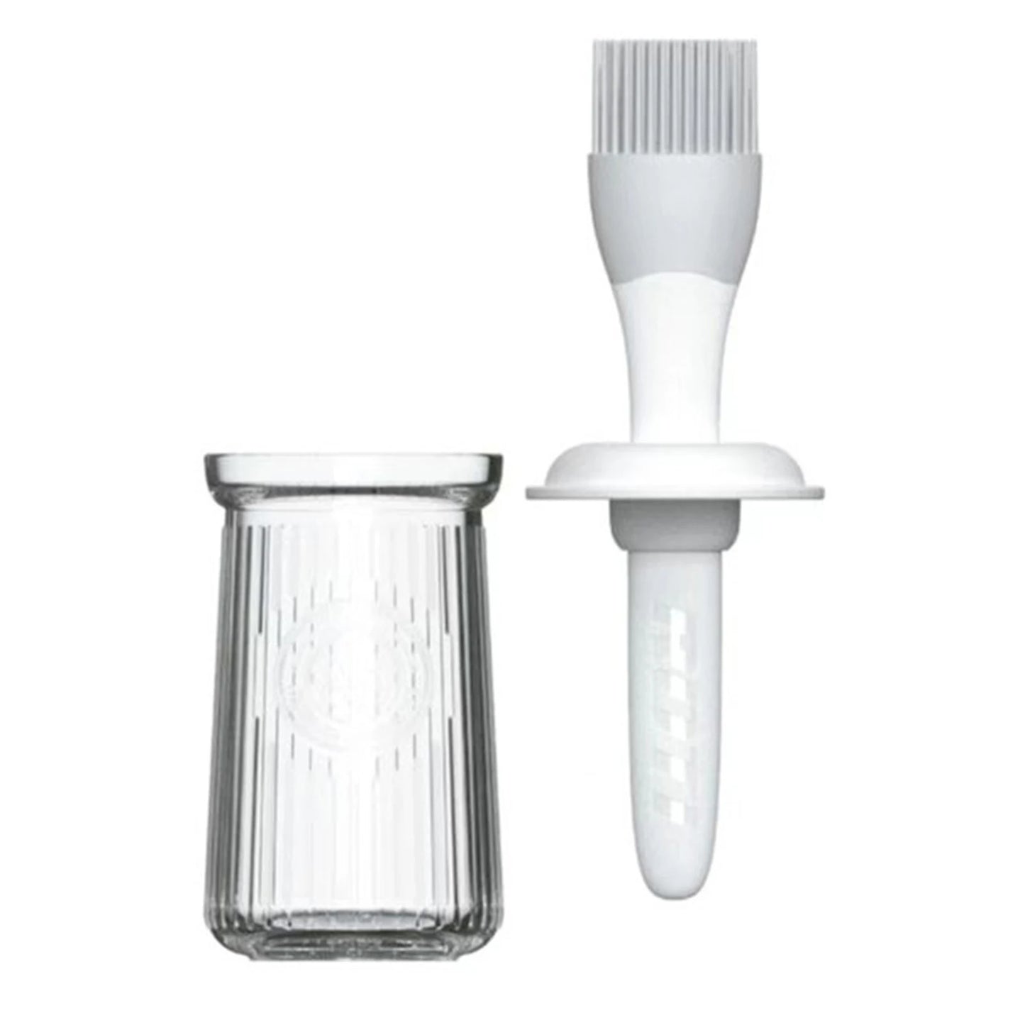 3-in-1 Silicone Basting Brush with Oil Bottle & Lid Silicone Basting Brush Peaceful Pleasures Health and Wellness White