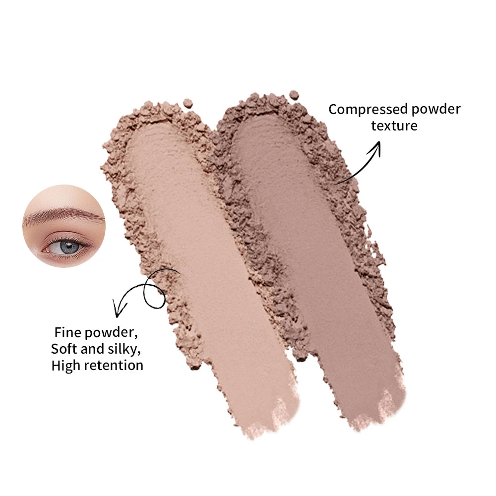 Brow Powder Duo Two-color Eyebrow Powder Design Long-Lasting Natural 3-Dimensional Eyebrow Shape Makeup Fine Powder Cosmetic Peaceful Pleasures Health and Wellness