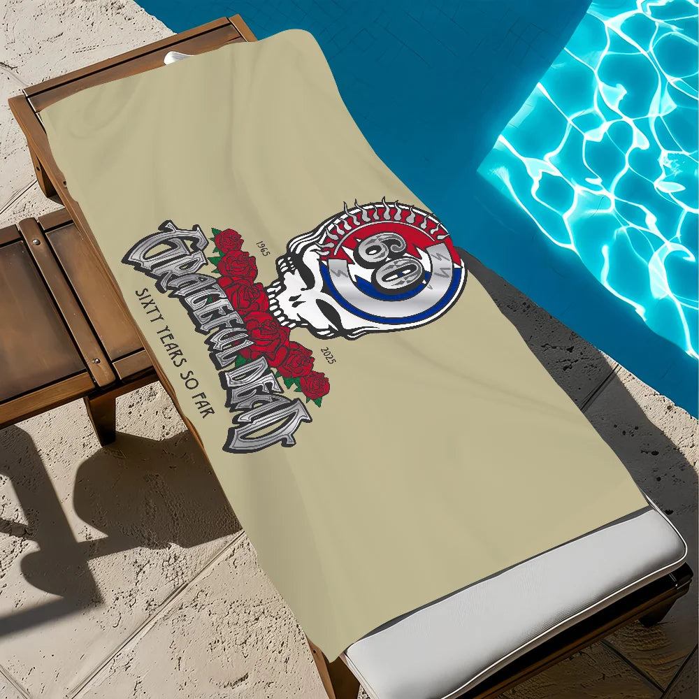 Grateful Dead Beach Towel | Quick-Dry Sports & Travel Quick-Dry Beach Towel Peaceful Pleasures Health and Wellness z2 STJ150x180CM