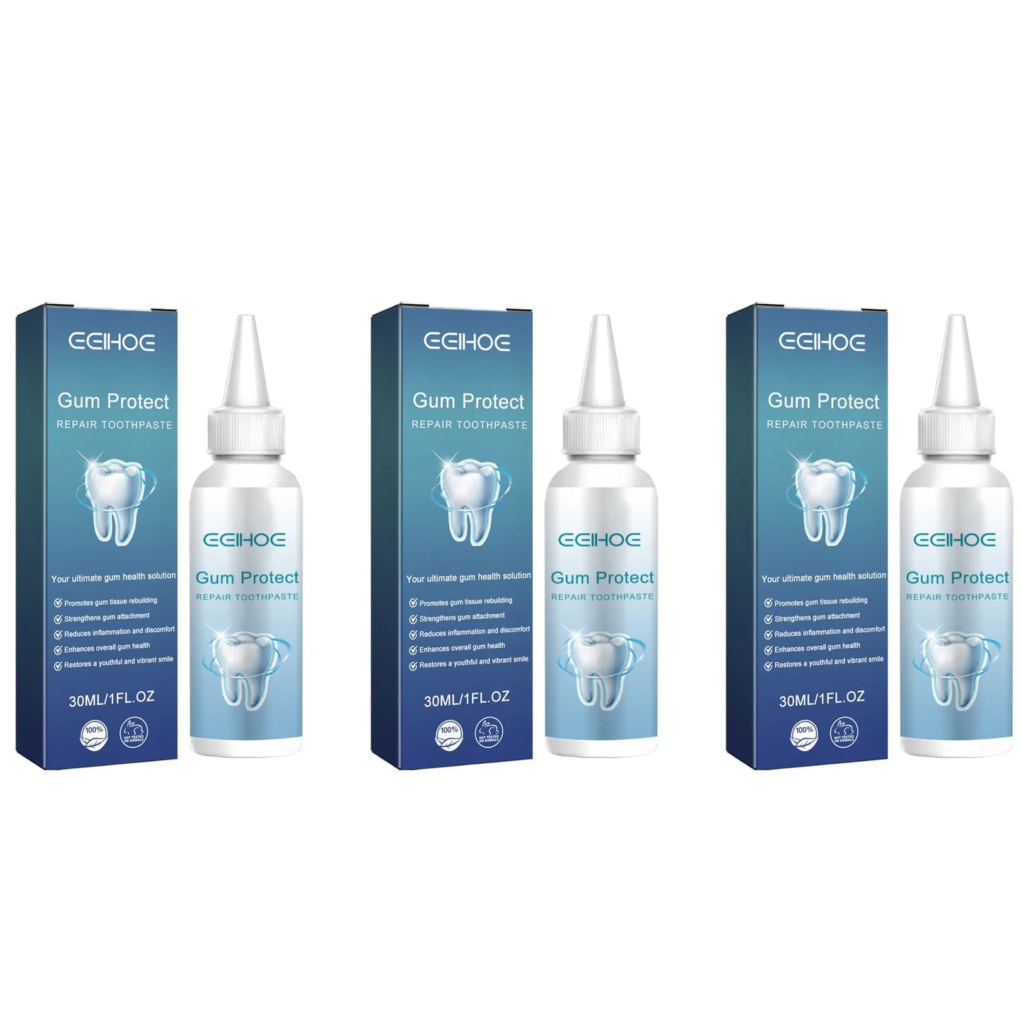 Gum Protect Repair Toothpaste Effectively Reduce Bad Breath Alleviate Oral Problems Prevent Gum Recession Dental Care Toothpaste Peaceful Pleasures Health and Wellness 3 x 30ml Boxed