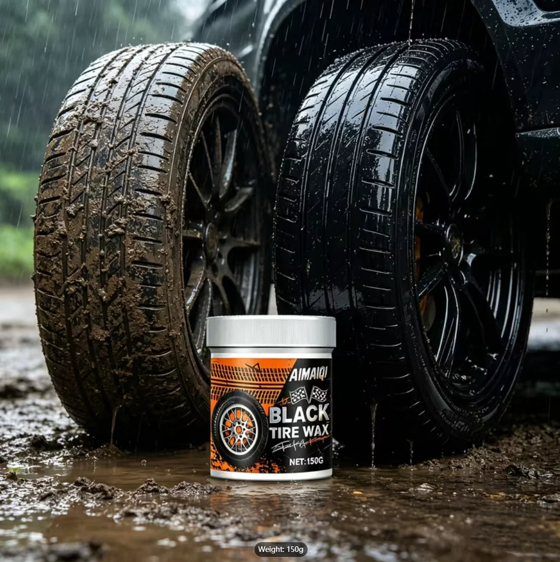 Tire Protection Wax – UV Shield, Anti-Crack Black Coating