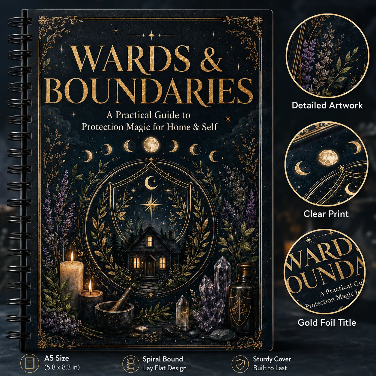 Wards Boundaries A5 Spiral Protection Magic Guide Home Self Ritual