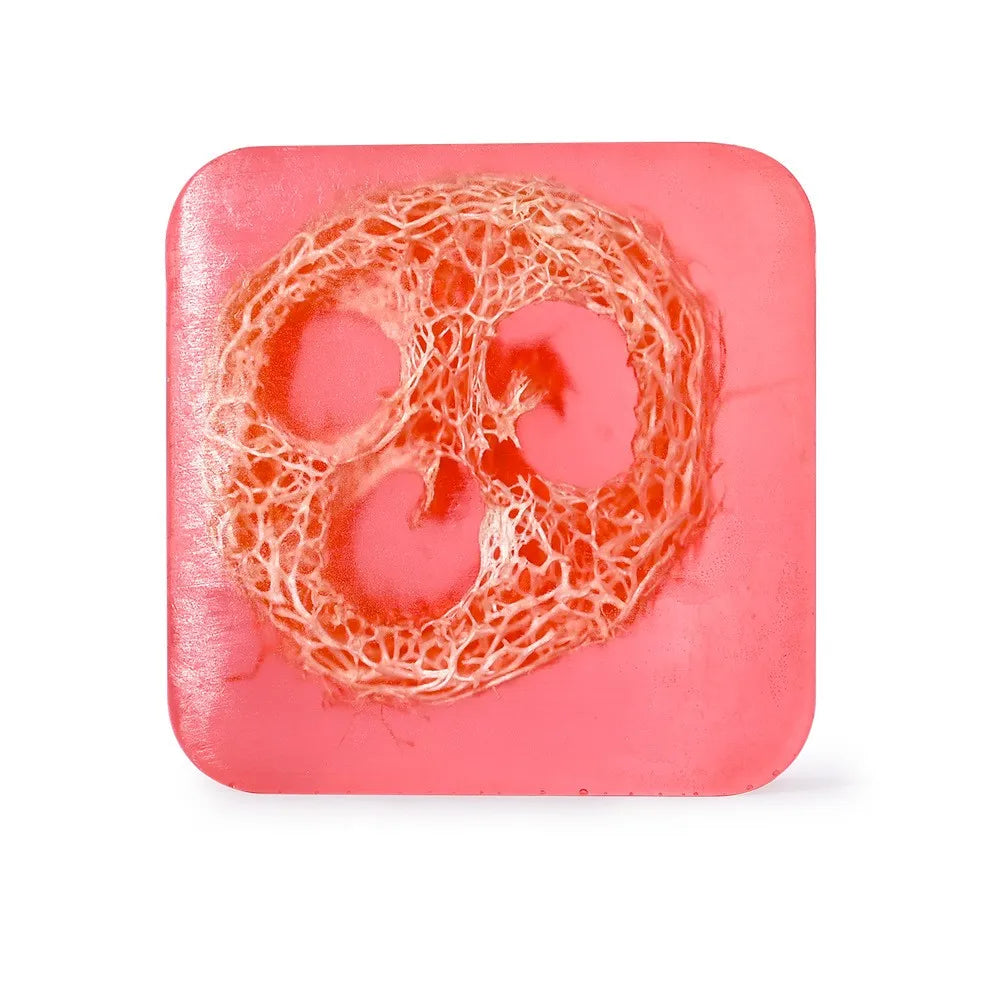 Loofah Rose Essential Oil Handmade Soap – Deep Cleansing Bar