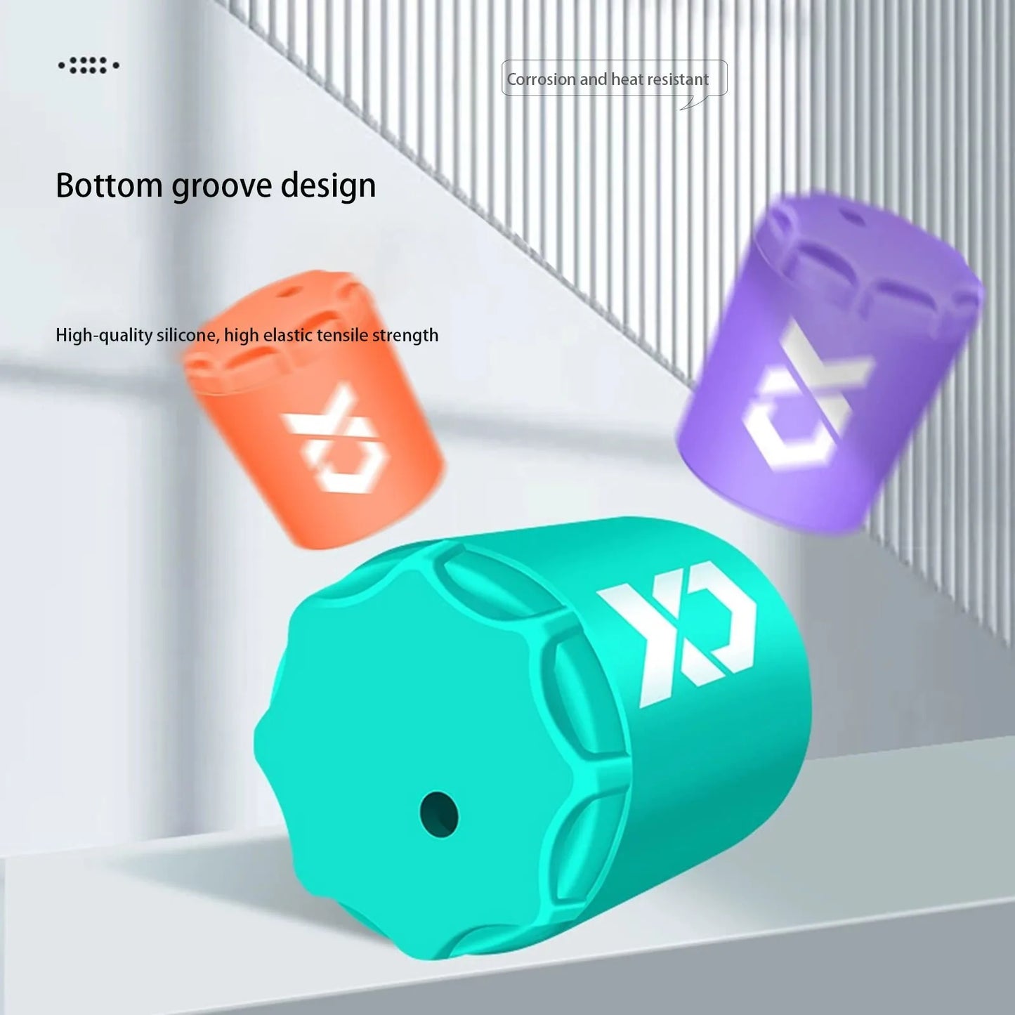 New Rod Back Block Silicone Protective Cover Fishing Rod Handle Protective Case Cover Block Non-slip Fishing Tackle Accessories Peaceful Pleasures Health and Wellness