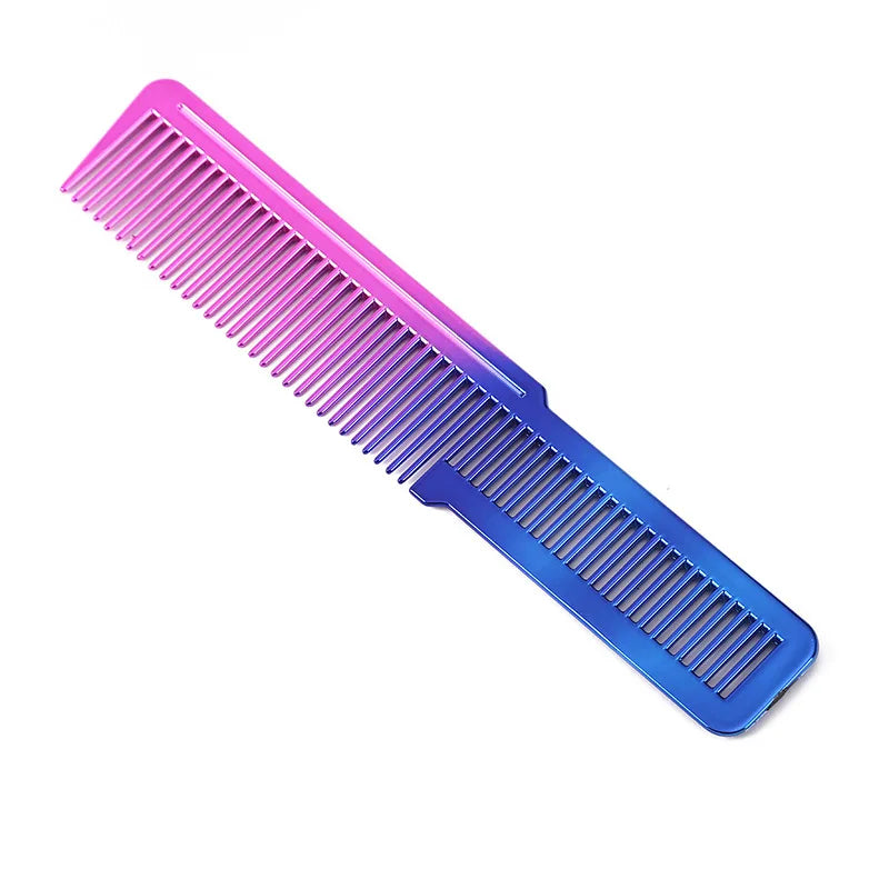 Salon Professional Electroplated Comb Barber Comb Stylist Styling Tool Accessories Salon Anti-static Hair Cut Comb Peaceful Pleasures Health and Wellness C