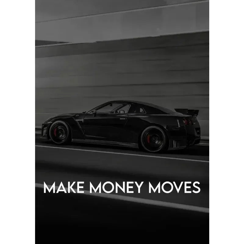 Wall Art Canvas Painting Modern Black Car Nordic Street Luxury Car Poster Black And White Pictures Home Decoration Living Roo Peaceful Pleasures Health and Wellness 3 55x80cm