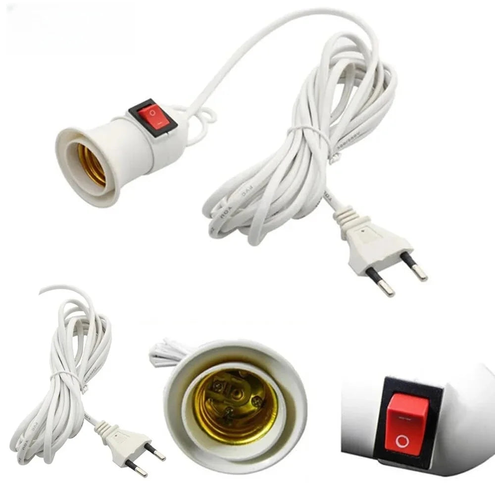 E27 Plant Grow Lamp Holder | 3.8M Cable & On/Off Switch