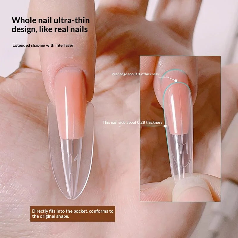 240pcs Sandwich Nail Forms 15 Size Oval Extension Dual Form No Paper Forms Needed For Easy Nail Extensions Peaceful Pleasures Health and Wellness