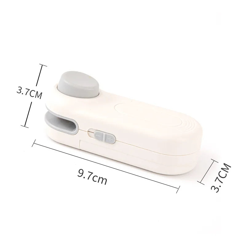Portable Mini Sealer 2 in 1 Heat Sealer For Snacks Home use rechargeable sealer Vacuum Sealer Snacks plastic bag heat sealer Peaceful Pleasures Health and Wellness White