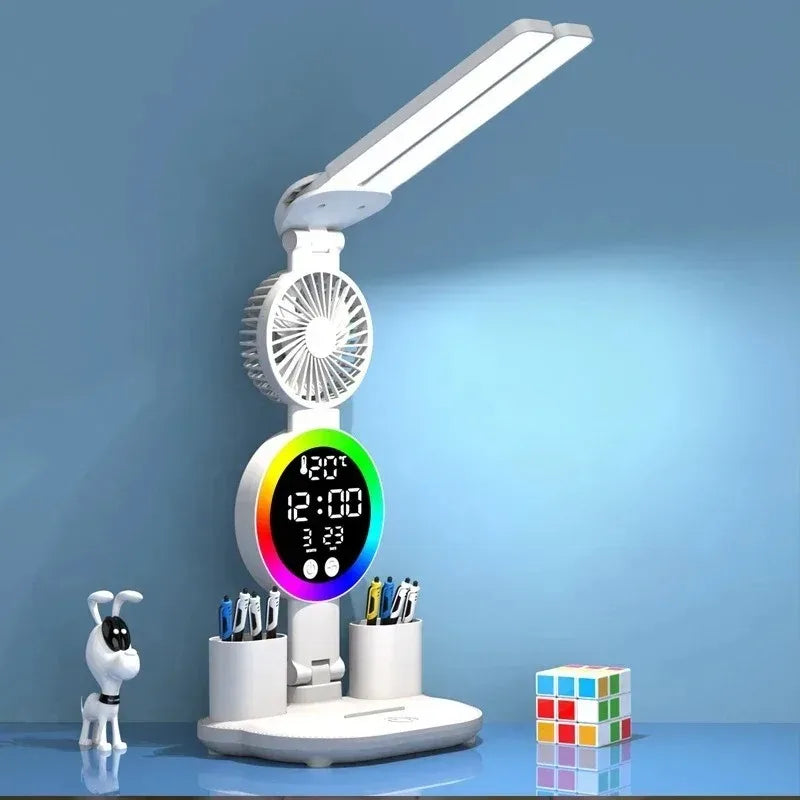 RTONTR Eye Protection Desk Lamp with Fan & USB Charging
