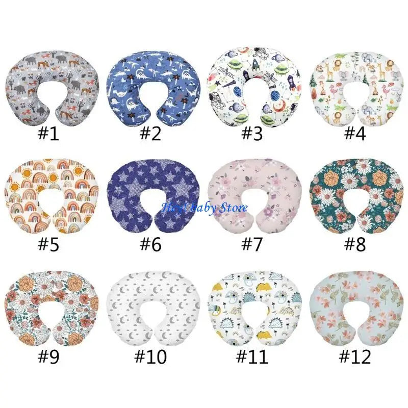 Baby Nursing Pillow Cover | Breathable Cotton, Detachable Sleeve