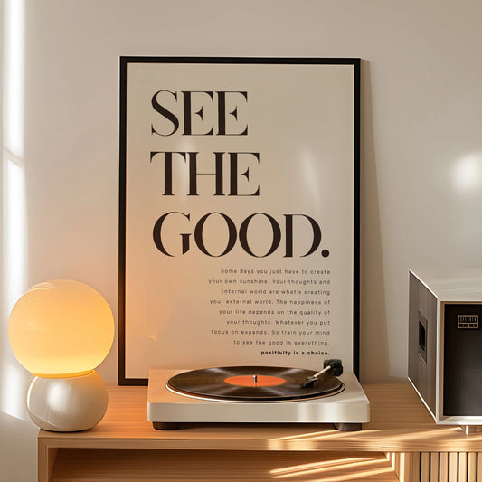 "See The Good" Inspirational Quote Canvas Wall Art Print Inspirational Canvas Print Peaceful Pleasures Health and Wellness