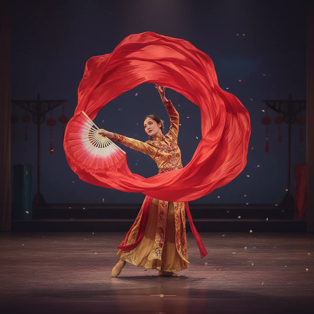 Women Belly Dance Silk Fans for Elegant Performances Peaceful Pleasures Health and Wellness