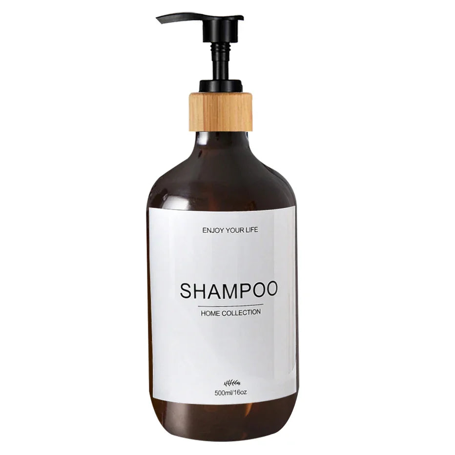 500ml Refillable Shampoo & Body Wash Pump Dispenser Bottle