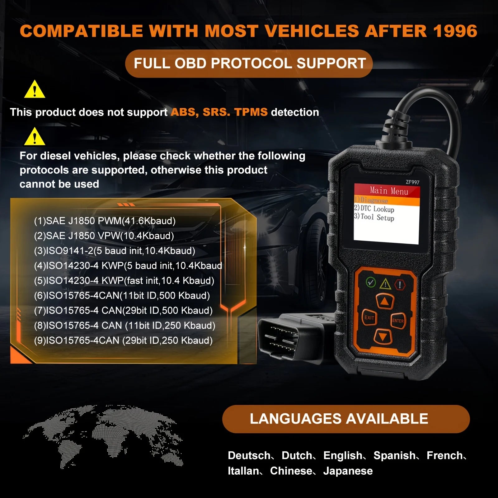 Advanced Obd Ii Scanner Car Engine Fault Code Reader Can Diagnostic Scan Tool, Reads and Clears Error Codes for Obd2 Protocol Vehicles from 1996 or Later Peaceful Pleasures Health and Wellness