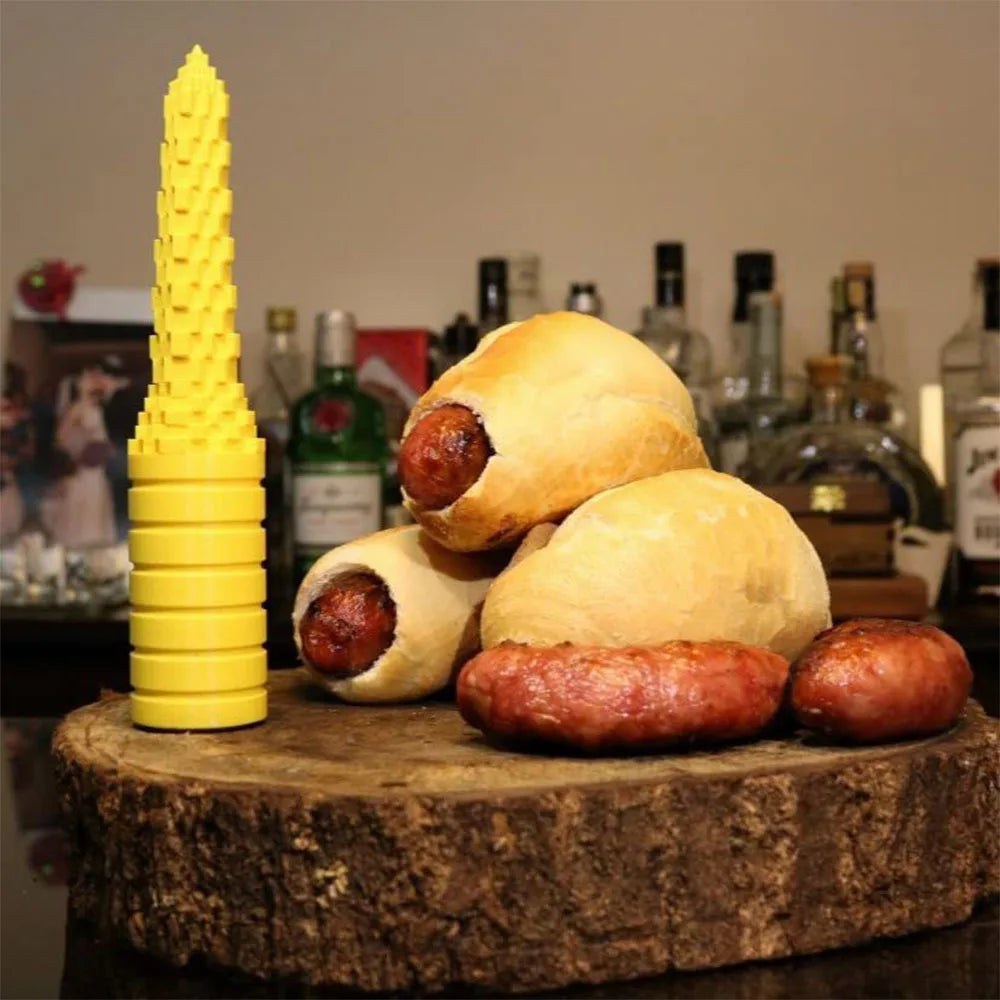 ABS Bread Driller Hot Dog Bun Driller Non Stick Hot Dog Bread Drilling Tool for Kitchen Camping BBQ Party Hot Dog Bread Driller Peaceful Pleasures Health and Wellness