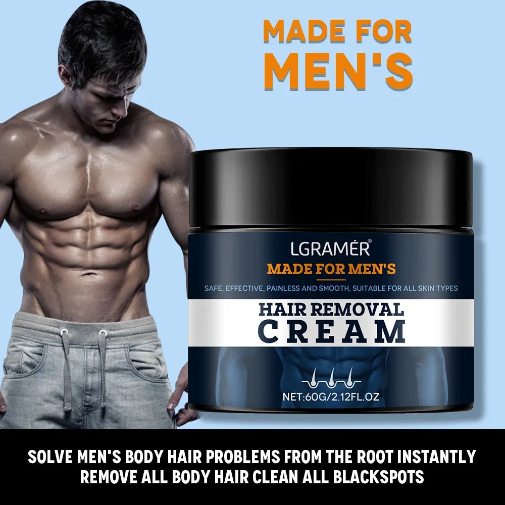 LGRAMER Men's Painless Hair Removal Cream – Body & Armpit