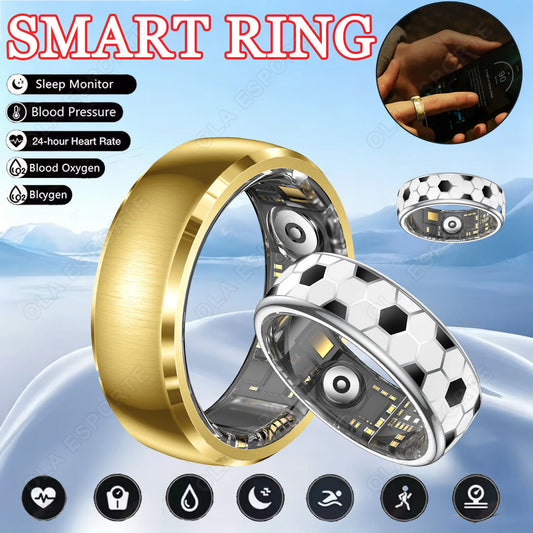 For Smart Ring Men Women Bluetooth Monitor Blood HeartRate Blood Oxygen Monitor Smartring MultiSport 5ATM Waterproof 2026 NEW Peaceful Pleasures Health and Wellness