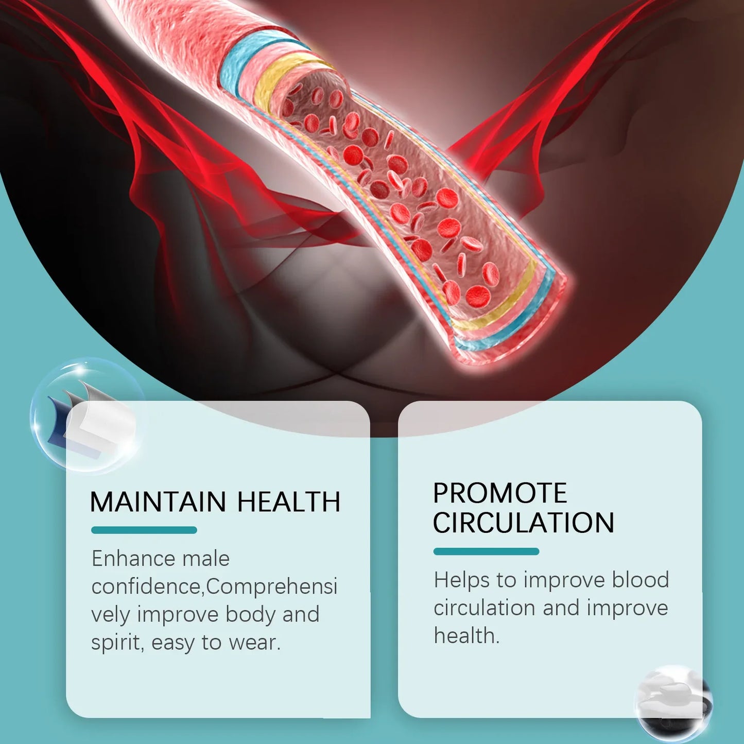 HOUKEA Magnetic Wellness Ring – Men's Vitality & Circulation