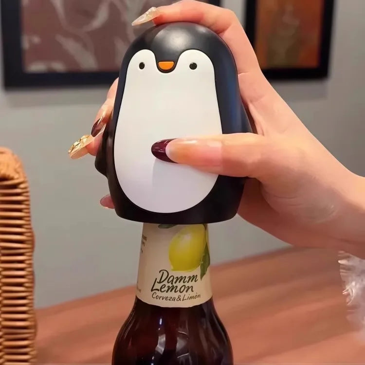 Penguin Bottle Opener – Portable Stainless Steel Beer Cap Opener Novelty Bottle Opener Peaceful Pleasures Health and Wellness black