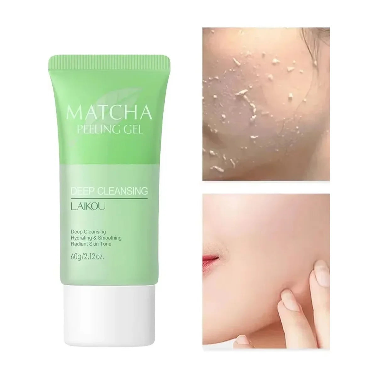 LAIKOU Matcha Exfoliating Exfoliate Peeling Gel Facial Scrub Moisturise Nourishing Repair Scrubs Face Cream Skin Care 60g Peaceful Pleasures Health and Wellness Default Title