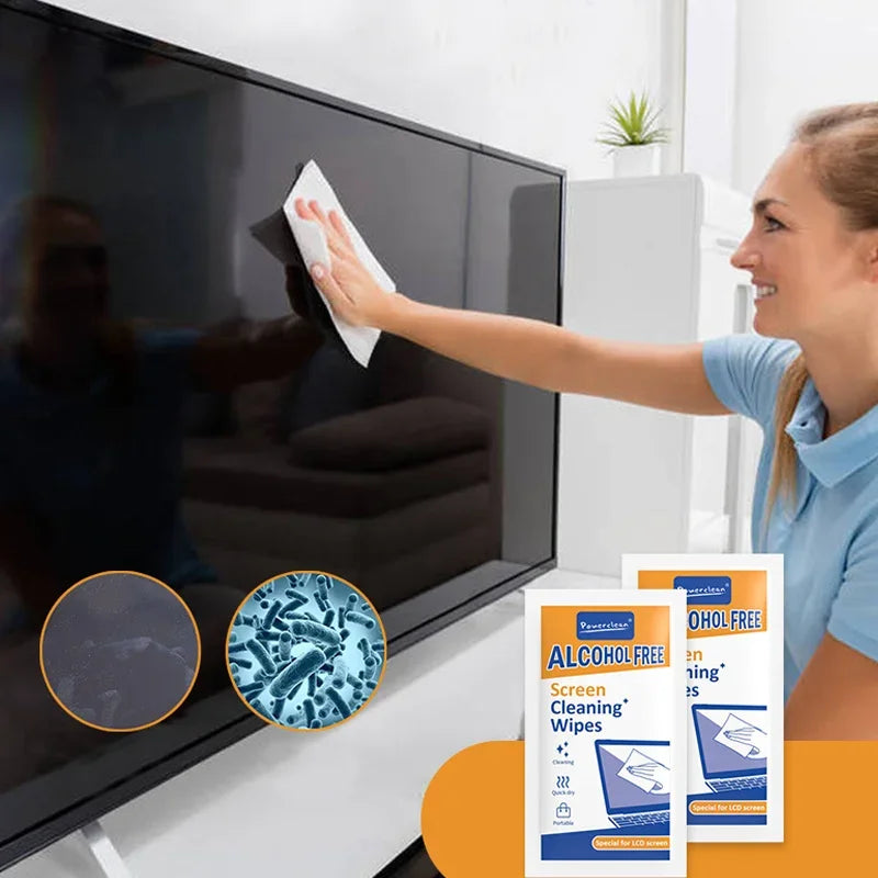 40-Pack Dry & Wet Screen Cleaning Wipes – Phones, Laptops, TVs