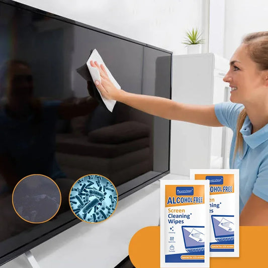40-Pack Dry & Wet Screen Cleaning Wipes – Phones, Laptops, TVs Screen Cleaning Wipes Peaceful Pleasures Health and Wellness