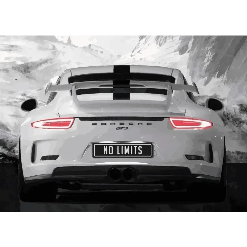 Wall Art Canvas Painting Modern Black Car Nordic Street Luxury Car Poster Black And White Pictures Home Decoration Living Roo Peaceful Pleasures Health and Wellness 8 55x80cm