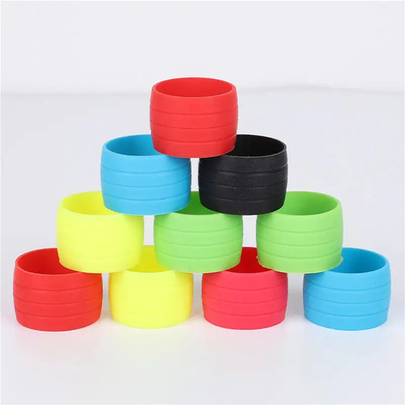 1 Pair Cycling Handlebar Tape Fixing Sleeve Ring Anti-skip Waterproof Plugs Protective Cover Bike Rubber Road Silicone Hand Peaceful Pleasures Health and Wellness