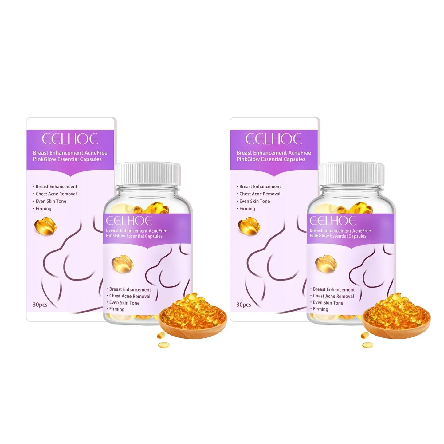 Breast Enhancement Oil Serum Breast Firming Tightening Massage 30PCS/Box Peaceful Pleasures Health and Wellness 2 Pieces