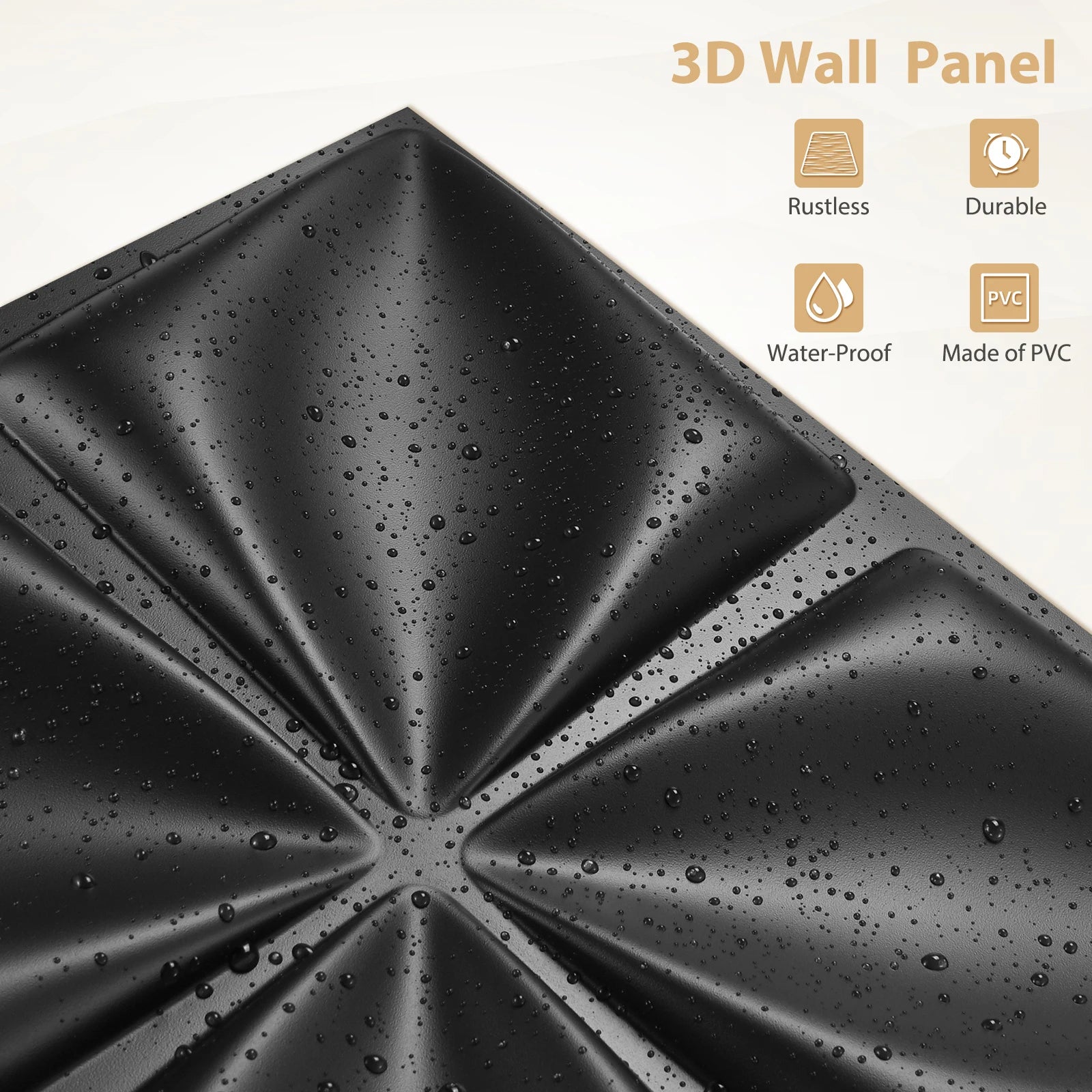 20/30PCS 3D diamond patterned PVC wall panel, suitable for indoor wall decoration, 11.8 x 11.8 inches (including tape) Peaceful Pleasures Health and Wellness