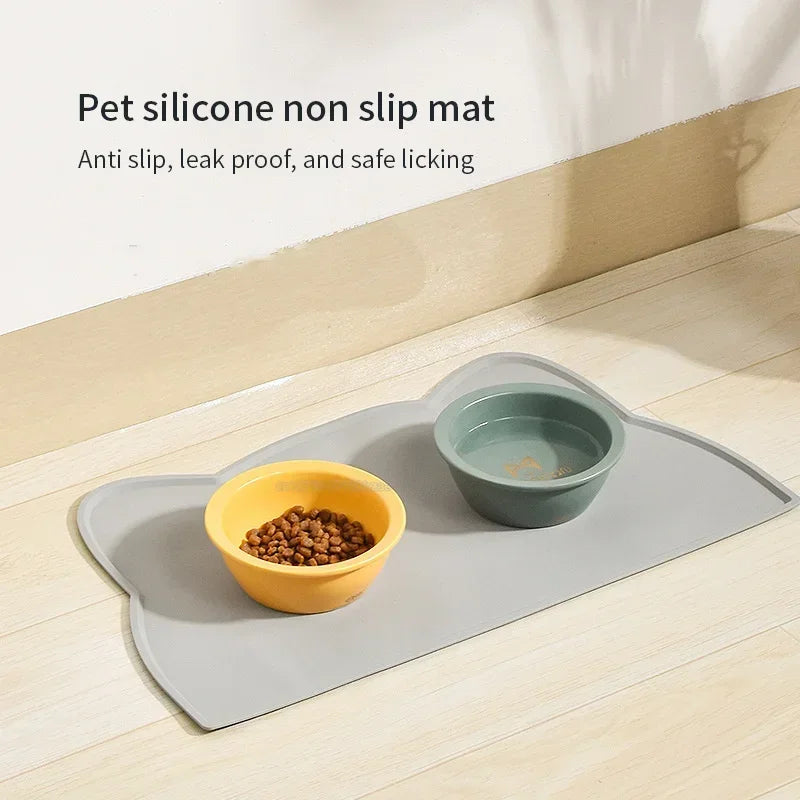 Drinking Pad Cats Feeding Mat Feeding & Watering Supplies Cats Food Bowl Silica Gel Portable Pet Placemat Feeders Products Home Peaceful Pleasures Health and Wellness