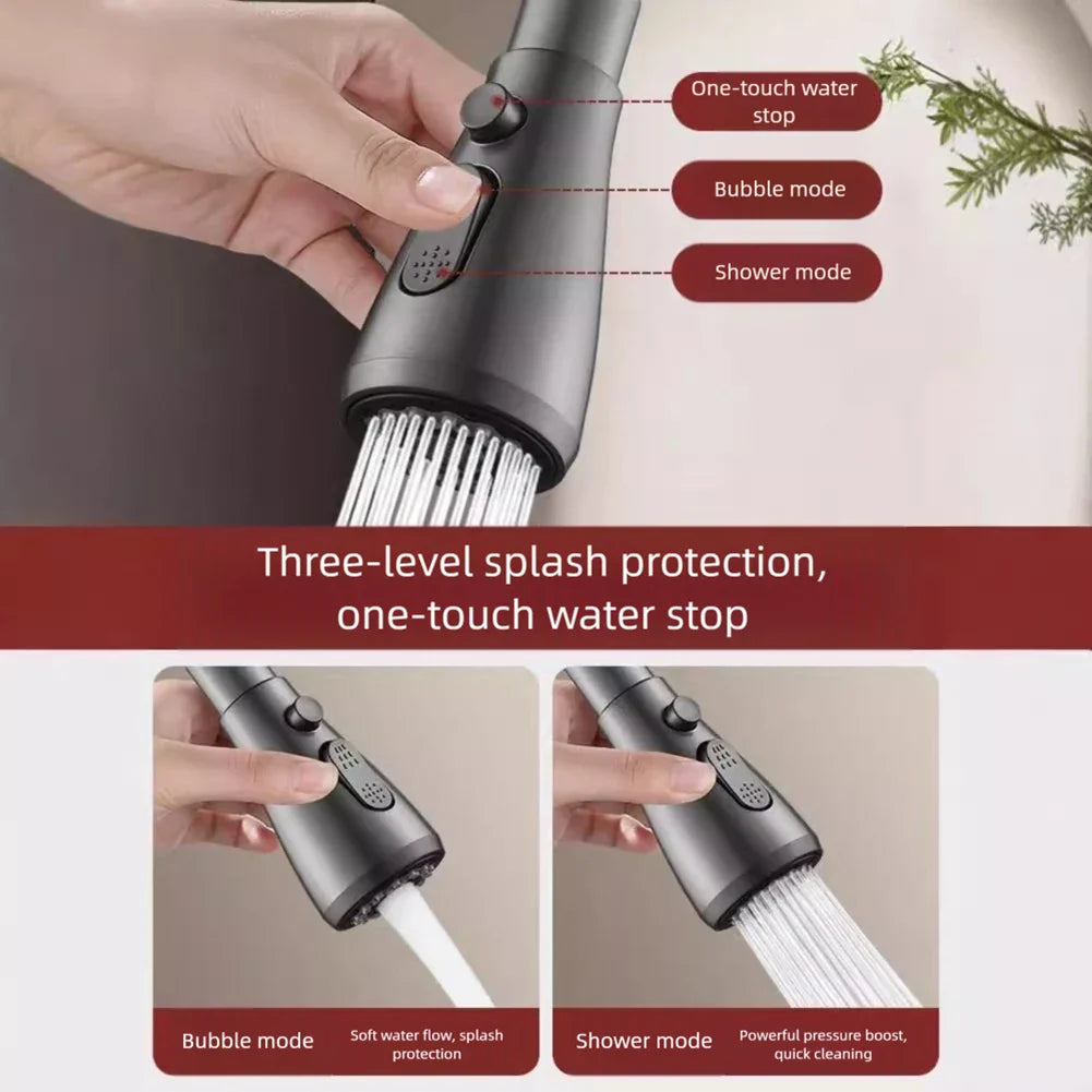 360° Kitchen Faucet Spray Head | 3-Mode Tap Extender
