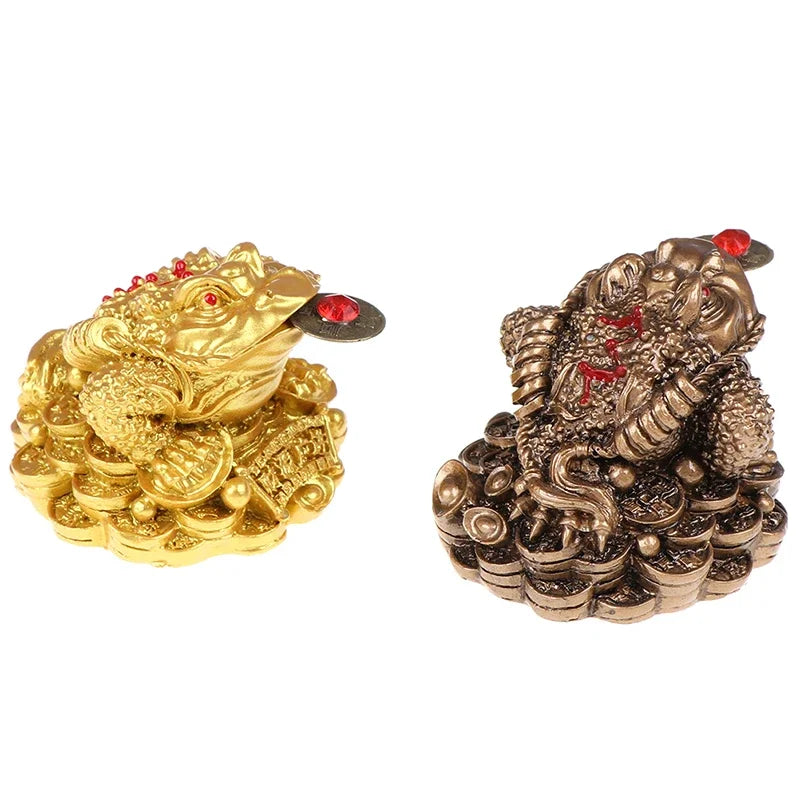 Feng Shui Money Frog Toad Coin Resin Ornament | Lucky Fortune