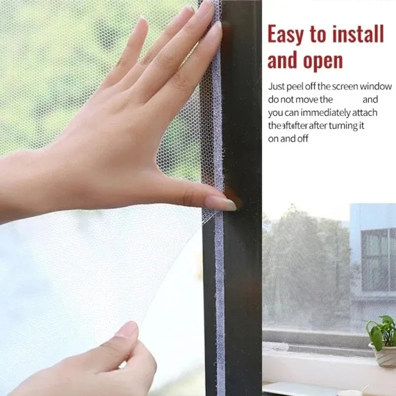 Self-Adhesive Mosquito Window Screen – Hook & Loop Bug Mesh