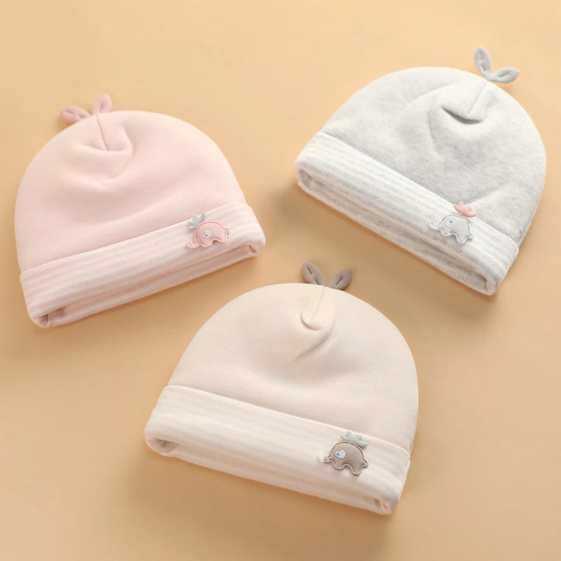 Soft Cotton Newborn Baby Beanie Hat | Boys & Girls 0-12 Months