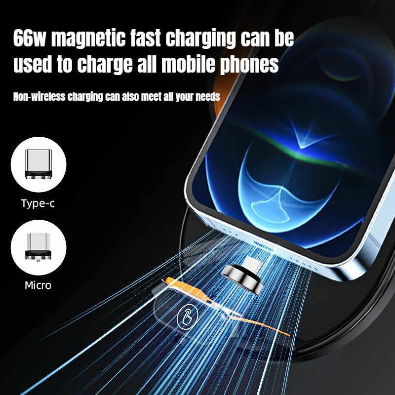 Car Wireless Phone Holder Stand 66W Fast Charging Station Charger Auto Infrared Induction for IPhone17/16/15/14/13 SamsungXiaomi Peaceful Pleasures Health and Wellness
