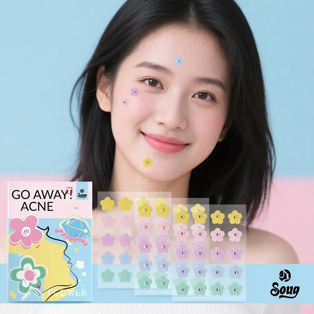 20/60pcs Hydrocolloid Acne Patches Flower Shape Pimple Patch For Face Spot Treatment Stickers For Overnight Makeup Peaceful Pleasures Health and Wellness