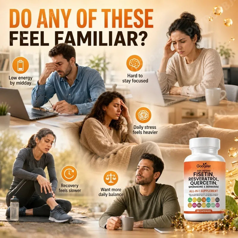 Daily Wellness Formula | Fisetin Resveratrol Quercetin Berberine 60 Caps