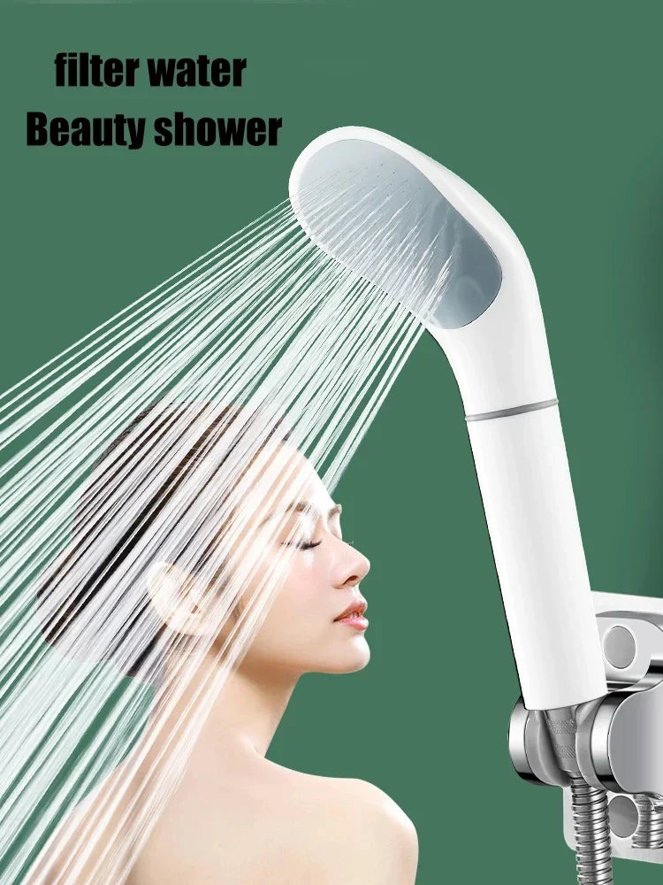 Pressurized Filtered Shower Head – Water Saving Rainfall Spray