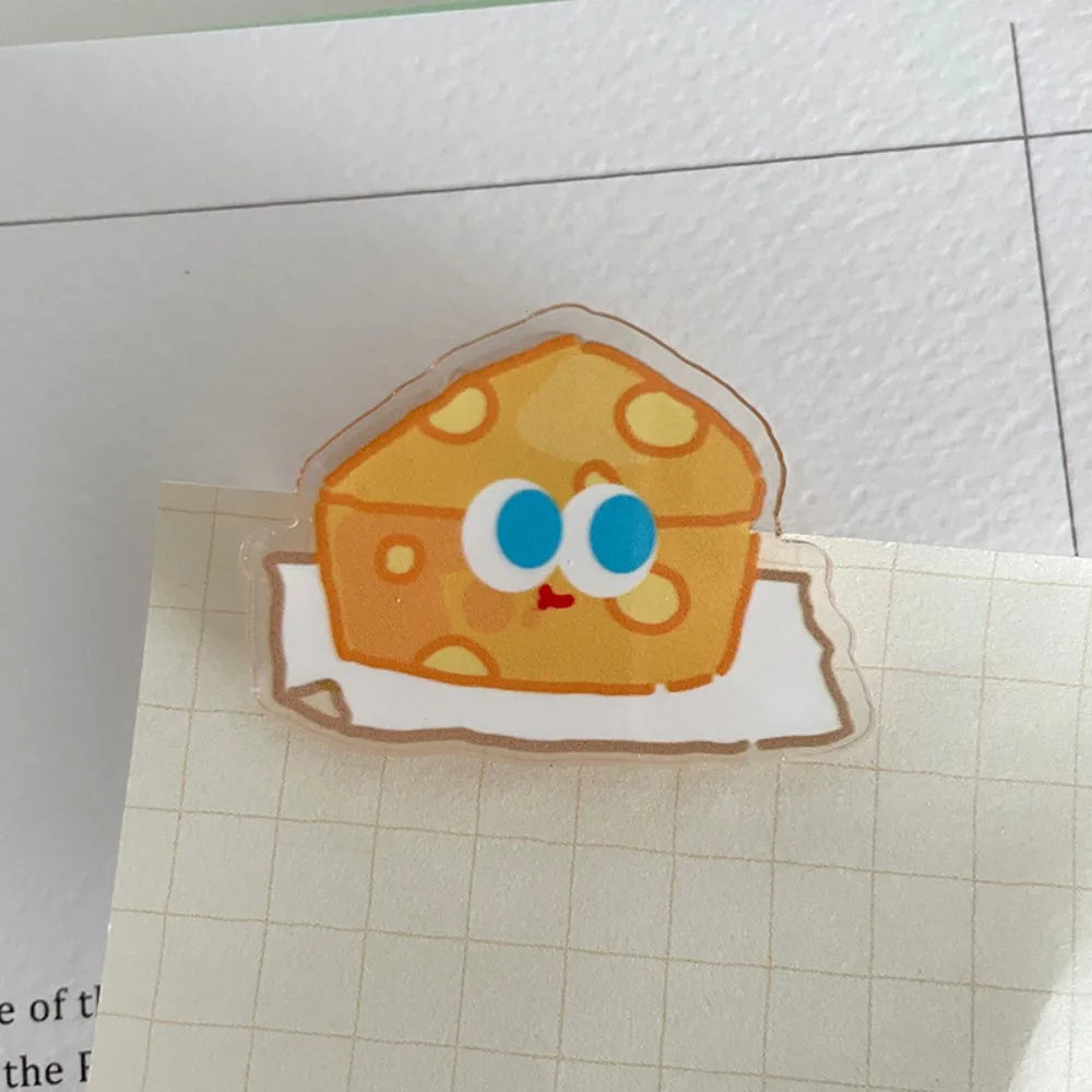 Office Supplies Bread Cute PP Clip Decorative Bookmark Cartoon Memo Clip Paperclip Acrylic Acrylic Paper Clip Desk Organizer Peaceful Pleasures Health and Wellness