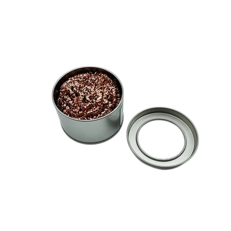 Cleaning Ball Desoldering Soldering Iron Mesh Filter Cleaning Nozzle Tip Copper Wire Cleaner Ball Metal Dross Box Clean Ball Peaceful Pleasures Health and Wellness