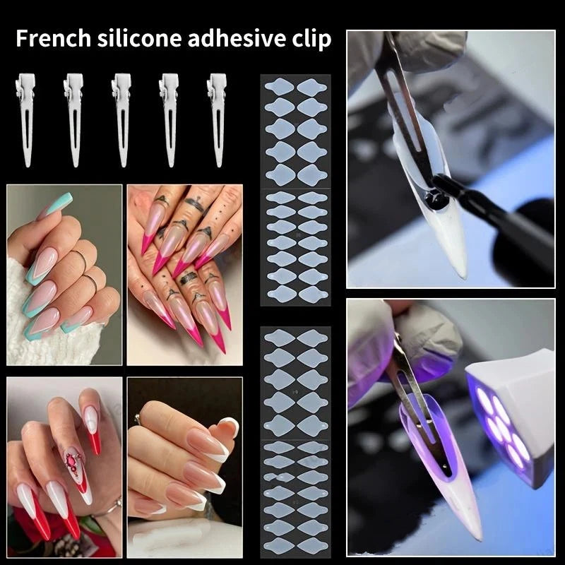 10-Pack French Duck Beak Nail Extension Clips | C-Curve Tool
