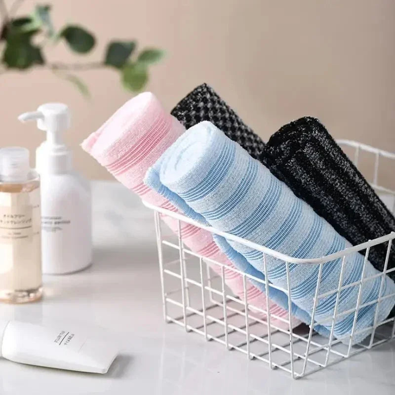 Ultra-Long Exfoliating Back Scrubber Washcloth | Silver-Ion