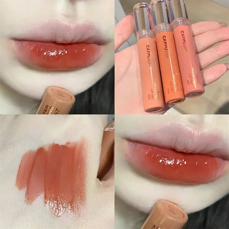 6-Color Mirror Lip Gloss | Waterproof Long-Lasting K-Beauty