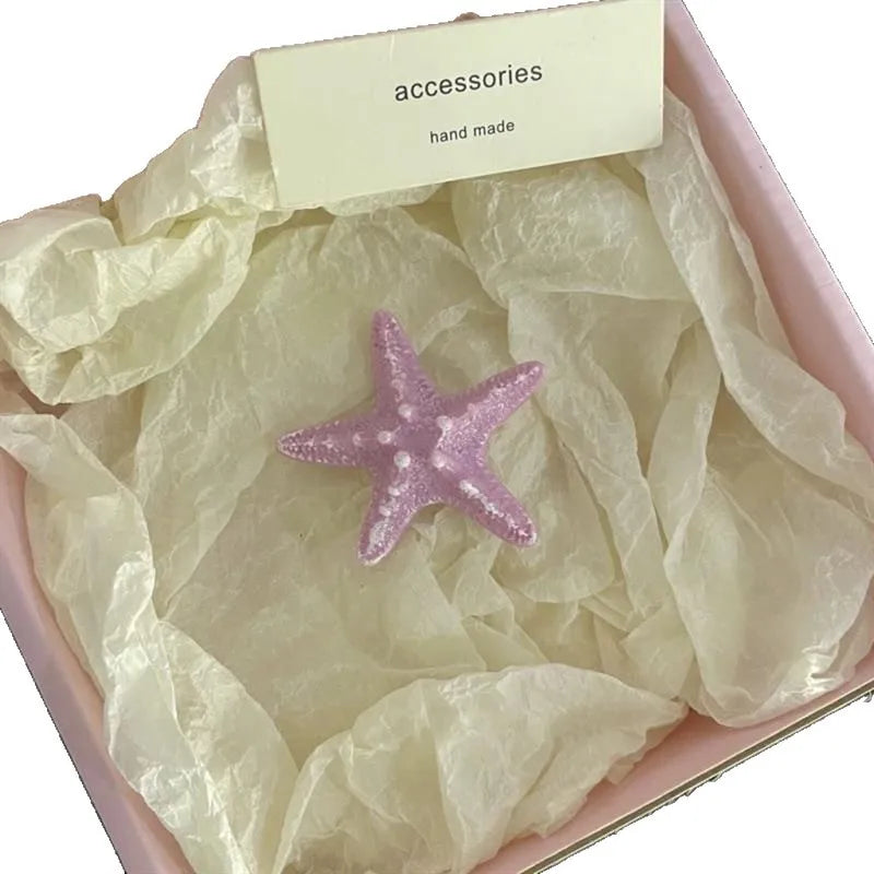 Resin Starfish Hair Clip | Duckbill Beach Barrette for Women