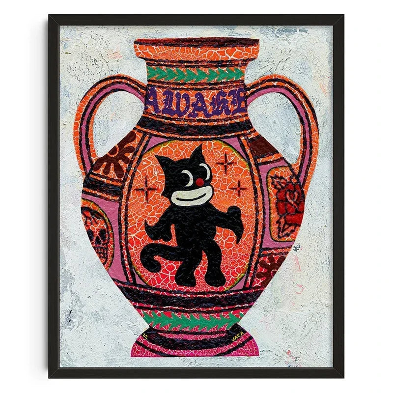 Retro Abstract Canvas Wall Art Print | Home & Living Room Decor